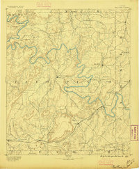 1891 Map of Palo Pinto, TX, 1896 Print