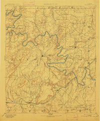 1891 Map of Palo Pinto, 1911 Print