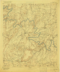 1891 Map of Palo Pinto, 1919 Print