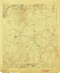 1893 Map of Roby, 1903 Print