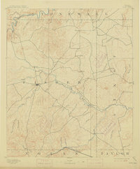 1893 Map of Roby, 1915 Print