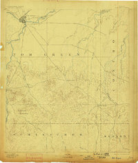 1892 Map of San Angelo, TX, 1898 Print