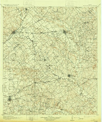 1911 Map of San Marcos, 1931 Print