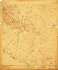 1896 Map of Shafter, 1906 Print