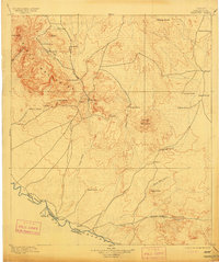 1896 Map of Shafter, 1913 Print