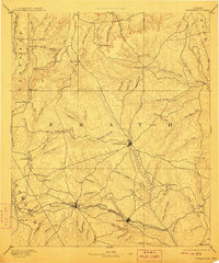 1890 Map of Stephenville, 1910 Print