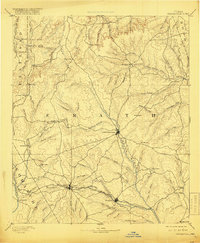 1890 Map of Stephenville, 1918 Print