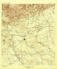 1898 Map of Uvalde, 1931 Print