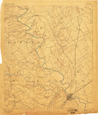 1892 Map of Waco, 1898 Print