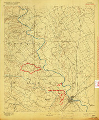 1892 Map of Waco, 1918 Print