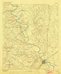 preview thumbnail of historical topo map of Waco, TX in 1892