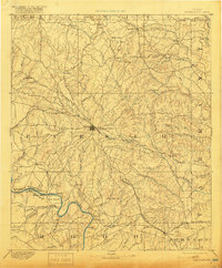 1893 Map of Weatherford, 1919 Print