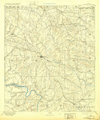 1893 Map of Weatherford, 1932 Print