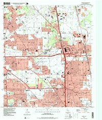 Download a high-resolution, GPS-compatible USGS topo map for Aldine, TX (1999 edition)