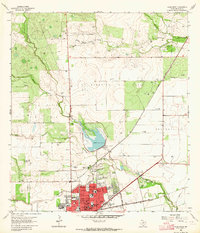 1963 Map of Alice, TX, 1964 Print