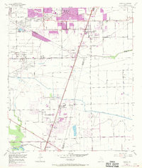 Download a high-resolution, GPS-compatible USGS topo map for Almeda, TX (1970 edition)