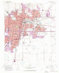 1956 Map of Amarillo, TX, 1975 Print
