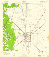 Download a high-resolution, GPS-compatible USGS topo map for Angleton, TX (1958 edition)