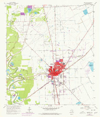 Download a high-resolution, GPS-compatible USGS topo map for Angleton, TX (1977 edition)