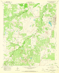 1964 Map of Archer City, TX, 1967 Print