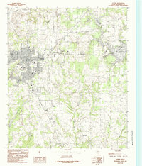preview thumbnail of historical topo map of Athens, TX in 1984