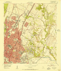preview thumbnail of historical topo map of Travis County, TX in 1954
