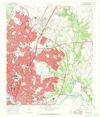 preview thumbnail of historical topo map of Travis County, TX in 1966