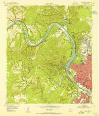 1954 Map of Austin West, 1956 Print
