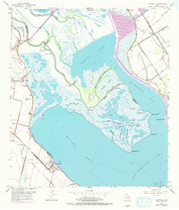 1952 Map of Calhoun County, TX, 1976 Print