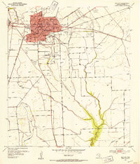 1952 Map of Bay City, 1953 Print