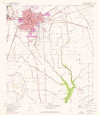 1952 Map of Bay City, TX, 1976 Print