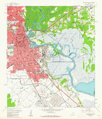 Download a high-resolution, GPS-compatible USGS topo map for Beaumont East, TX (1962 edition)