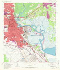 Download a high-resolution, GPS-compatible USGS topo map for Beaumont East, TX (1971 edition)