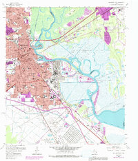 Download a high-resolution, GPS-compatible USGS topo map for Beaumont East, TX (1991 edition)