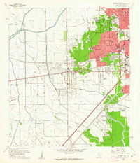 1960 Map of Beaumont, TX, 1962 Print