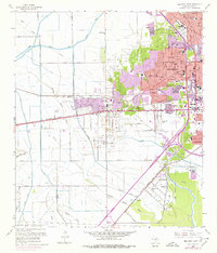 1960 Map of Beaumont, TX, 1979 Print