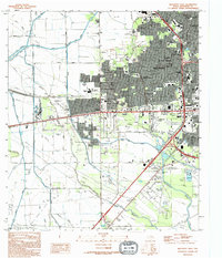 Download a high-resolution, GPS-compatible USGS topo map for Beaumont West, TX (1994 edition)