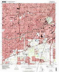 preview thumbnail of historical topo map of Bellaire, TX in 1995