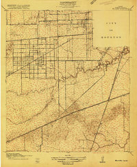 preview thumbnail of historical topo map of Bellaire, TX in 1915