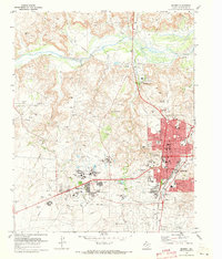 1970 Map of Borger, TX, 1973 Print