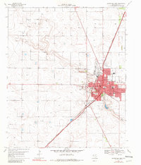 1969 Map of Brownfield, TX, 1982 Print