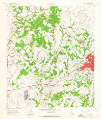 1962 Map of Bryan, TX, 1965 Print