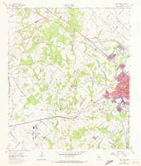 1962 Map of Bryan, TX, 1973 Print