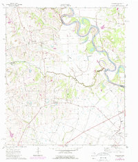 historical topo map of Austin County, TX in 1962