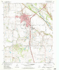 Download a high-resolution, GPS-compatible USGS topo map for Burkburnett, TX (1975 edition)