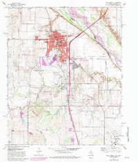preview thumbnail of historical topo map of Burkburnett, TX in 1972