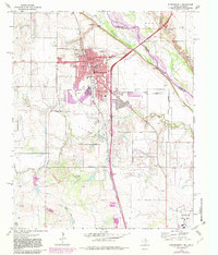 preview thumbnail of historical topo map of Burkburnett, TX in 1972