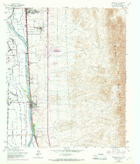 1955 Map of Canutillo, TX, 1967 Print