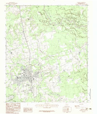 Download a high-resolution, GPS-compatible USGS topo map for Carthage, TX (1983 edition)