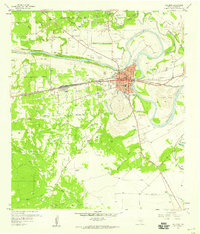 1957 Map of Glidden, TX, 1958 Print